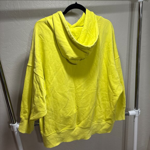 NWT Free People Margarita Hoodie Chartreuse Oversized Pullover – Women’s M - Picture 7 of 13